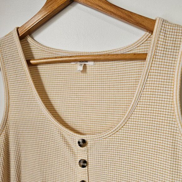 EUC MAURICES TEXTURED STRIPED SCOOP NECK TIERED TANK TOP SIZE L - Picture 4 of 13